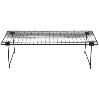 Folding 3-Pair Stacking Steel Shoe Rack Organizer (24'' W x 7'' H x 11'' D)
