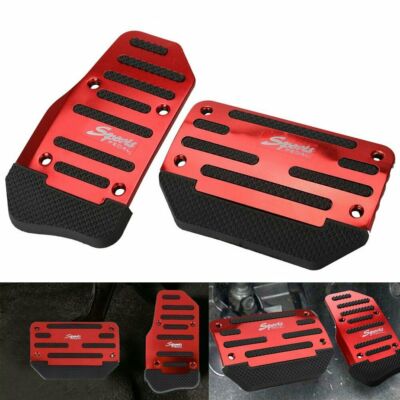 авто алюминиевые/ Автоматическая передач Тормозные Accelerator Non-Slip Foot педаль Колодки Крышка 2Pcs