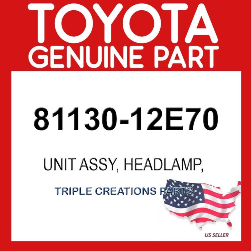 Toyota Genuine 8113012e70 Unit Assy, Headlamp, Rh 81130-12e70