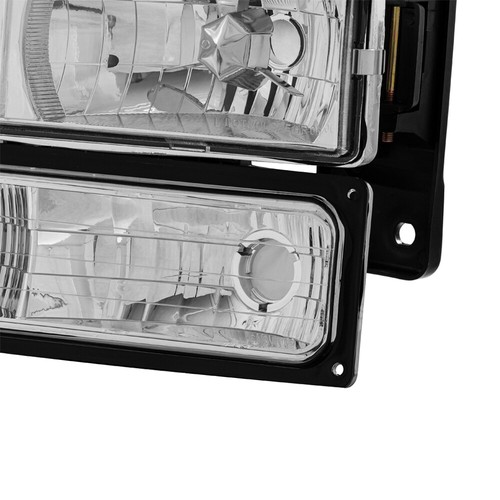 FOR 1988-1993 CHEVY C10 C/K 1500 2500 CHROME HOUSING HEADLIGHT BUMPER LAMPS