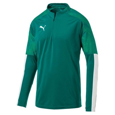 Puma Cup Training 14 Zip Толстовка Молодежные мальчики Зеленые пальто Куртки Верхняя одежда 656