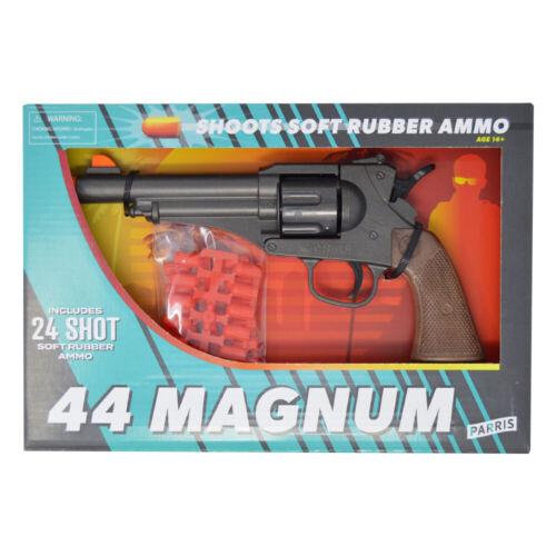 Parris 44 Magnum Revolver Plastic Replica Pistol Dart Gun Toy w/ Rubber Bullets