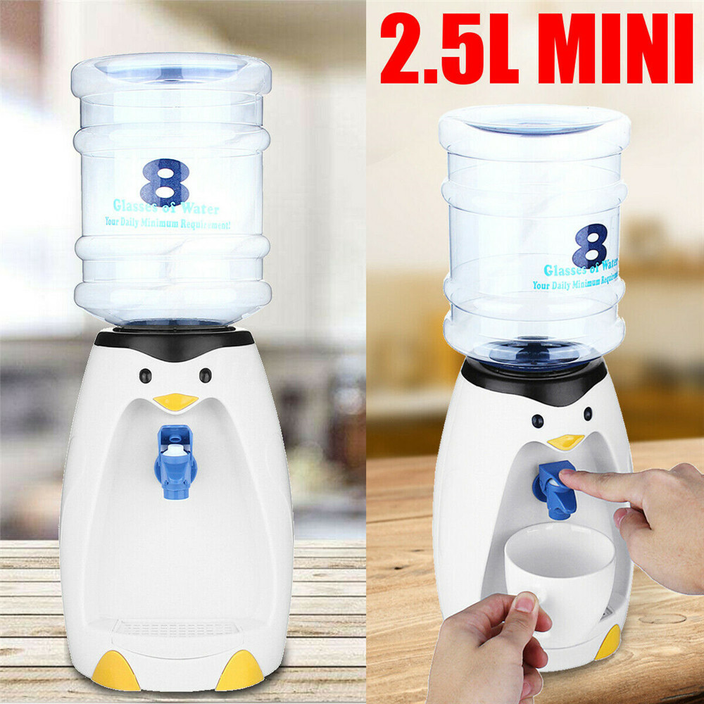 2 5l Mini Penguin Water Dispenser Fountain 8 Glasses For Home