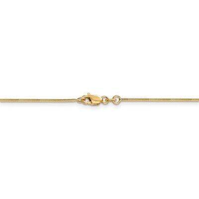Pre-owned Superdealsforeverything Real 14kt Yellow Gold 20 Inch .9mm Round Snake With Lobster Clasp Chain; 20 Inch