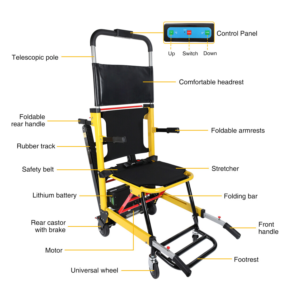 Motorized Climbing Wheelchair Stair Chair Stairlifts Mobility Elevator Chair FDA
