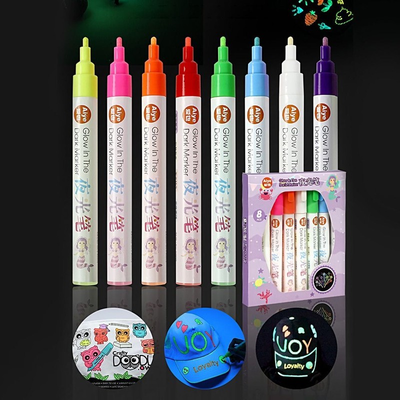 Glowing in The Dark Marker Pen Hand Painting Fluorescent Pen  Gift