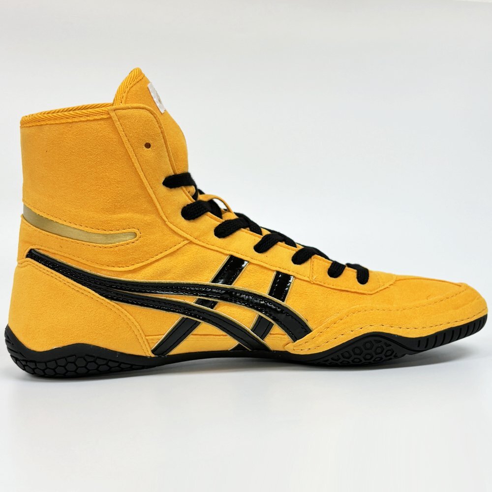 Pre-owned Asics 1083a001  Wrestling Boxing Shoes Yellow×black Ex-eo Successor Us7.5-11.5