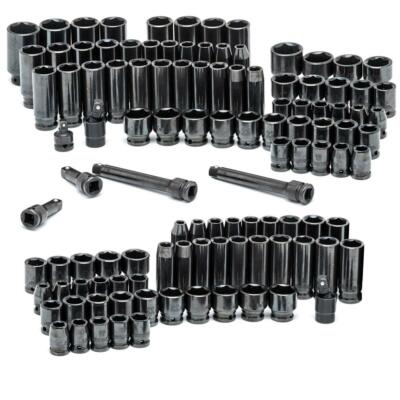 HUSKY Master Impact Socket Set Mechanics Tools 3/8 in. 1/2 in. Drive 108 Piece