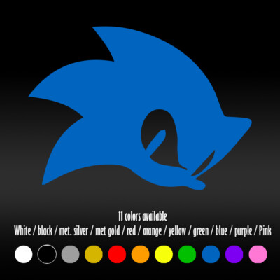 6'' Sonic the Hedgehog Face Game Die Cut Bumper Car Window Vinyl Decal sticker