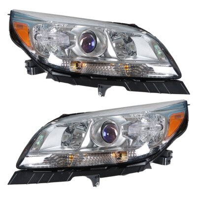 Headlights Headlamps For 2013 2014 2015 Chevy Malibu Driver&Passenger Halogen