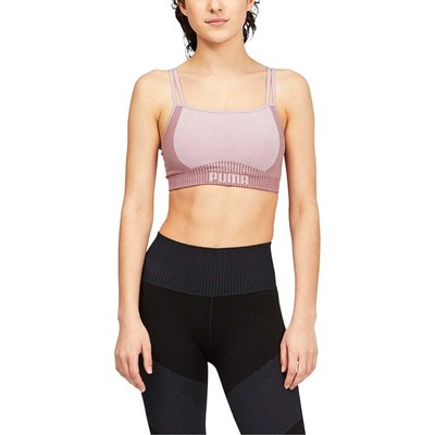 

Puma Low Impact Formknit Бесшовный спортивный бюстгальтер женский размер  Athletic Casual 5216, Розовый