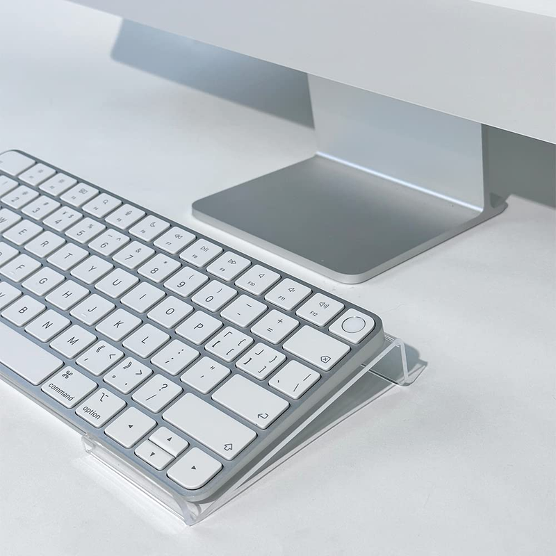 Computer Tilted Keyboard Holder, Clear Acrylic Keyboard Tilt Stand, Universal El