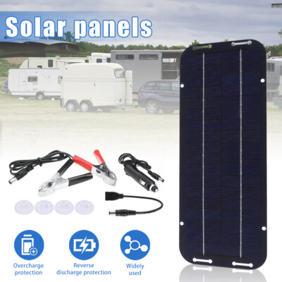 60W12V Solar Panel Trickle Charger Battery Charger Kit Maintainer Boat Car RV US