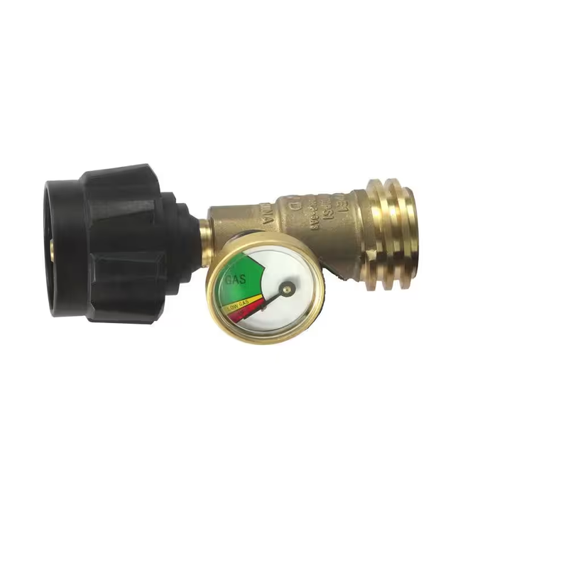 Nexgrill Propane Tank Gauge Grill Gas Fuel Level Indicator Brass Universal BBQ