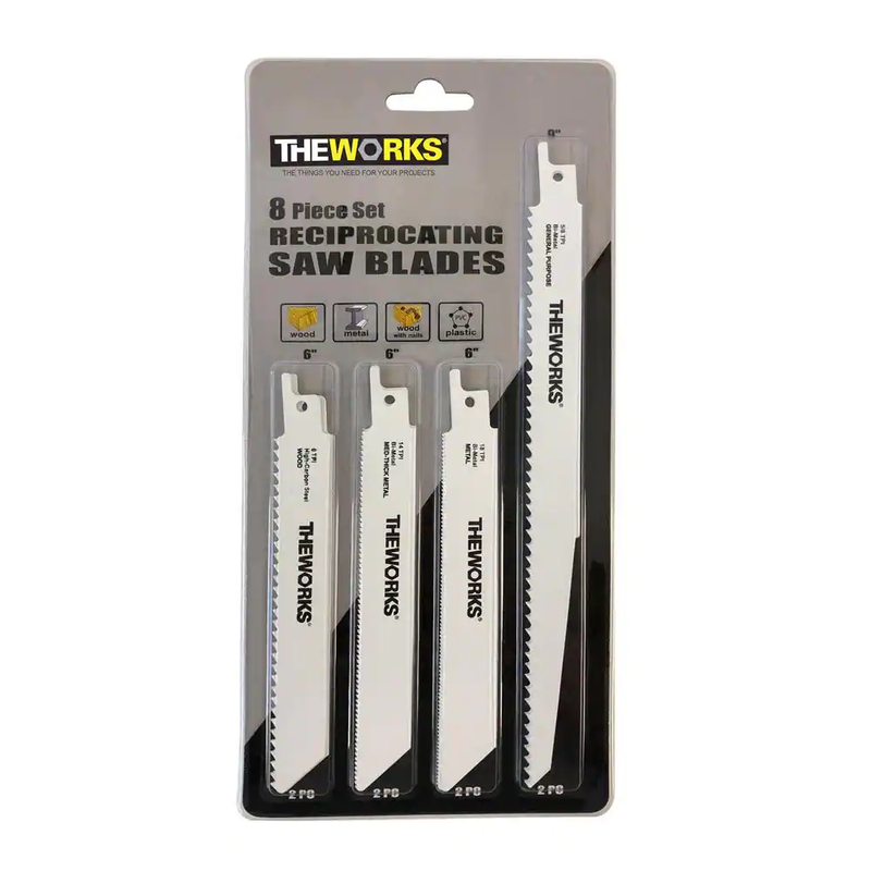 All-Purpose Reciprocating Saw Blade Set (8-Piece)