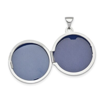 Pre-owned Skyjewelers Real 14kt White Gold Polished Domed 20mm Round Locket