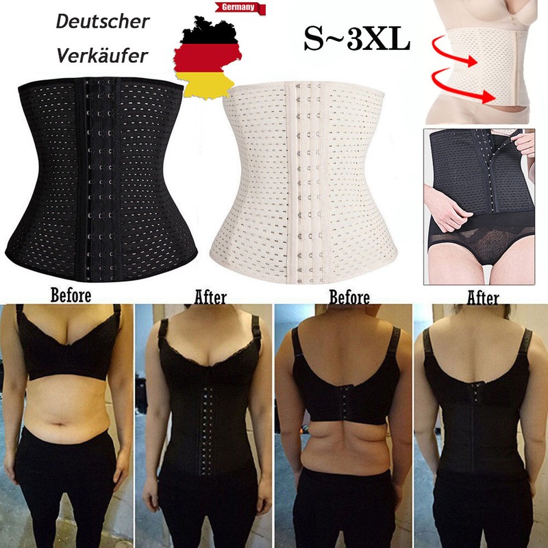 Dessous Taillen Korsett Corsage Waist Trainer Mieder Shaper Bauchweggürtel Damen