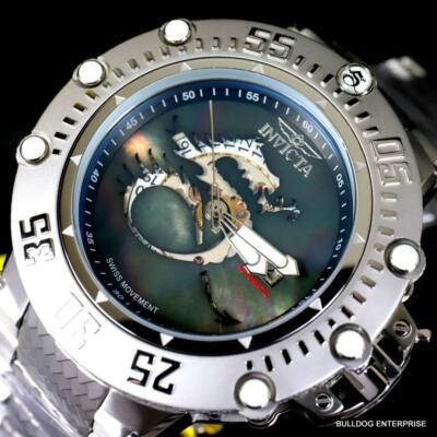 Pre-owned Invicta Subaqua Noma Vii Black Mop Dragon Swiss Automatic R150 Watch 52mm