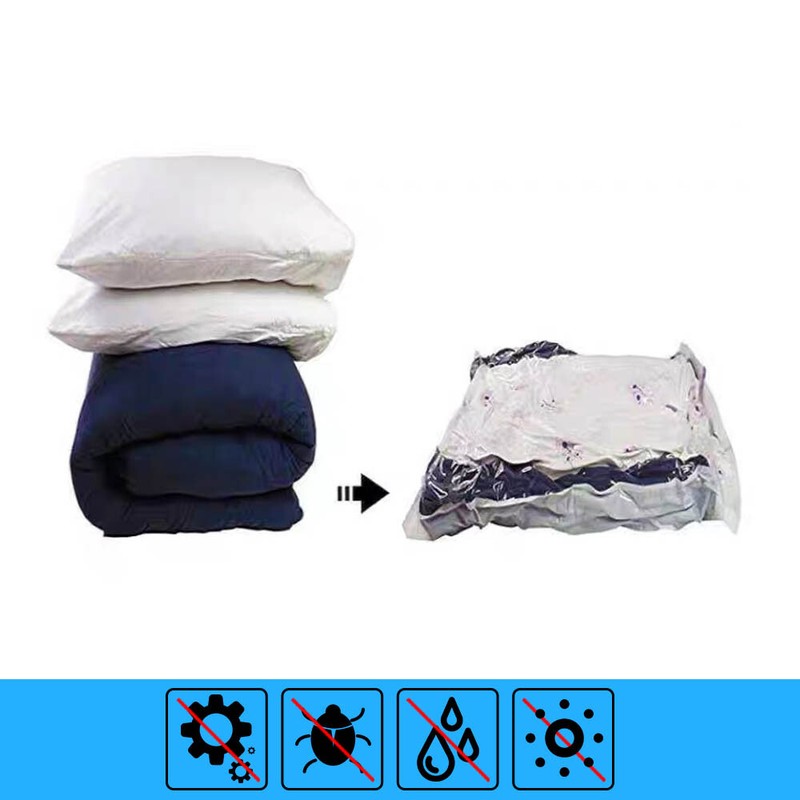 12x Vakuumbeutel Aufbewahrungsbeutel für Kleidung Kleiderbeutel