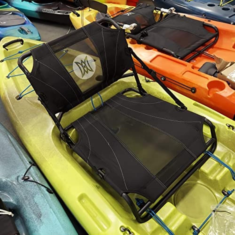 Kayak Frame Seat - Lawn Chair Style Seat for Outlaw, Pescador Pro, Black/Gray,On