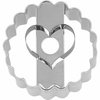 Birkmann Ausstechform Linzer Herz Ausstecher Plätzchenform Keks Plätzchen 5 cm