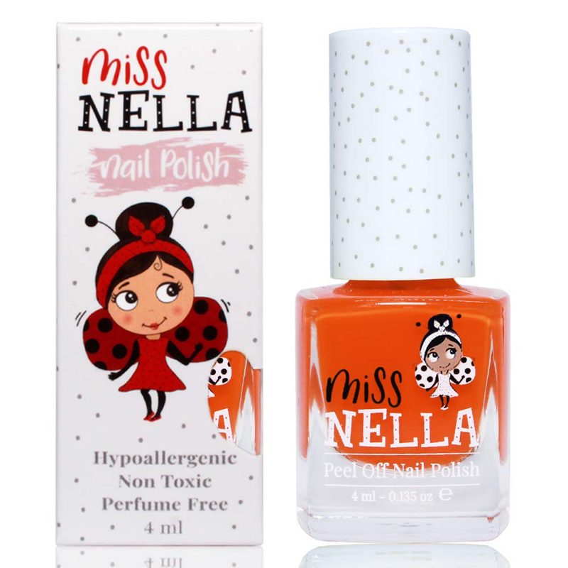 MISS NELLA POPPY FIELDS&ndash; Safe Special Orange Nail Polish for Kids, Non-Toxic & O
