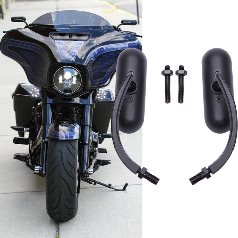 Jeffergarden 1 Paio Di Specchietti Retrovisori Universali Per Moto Filettatura 10 Mm Rotondi Neri 87209115