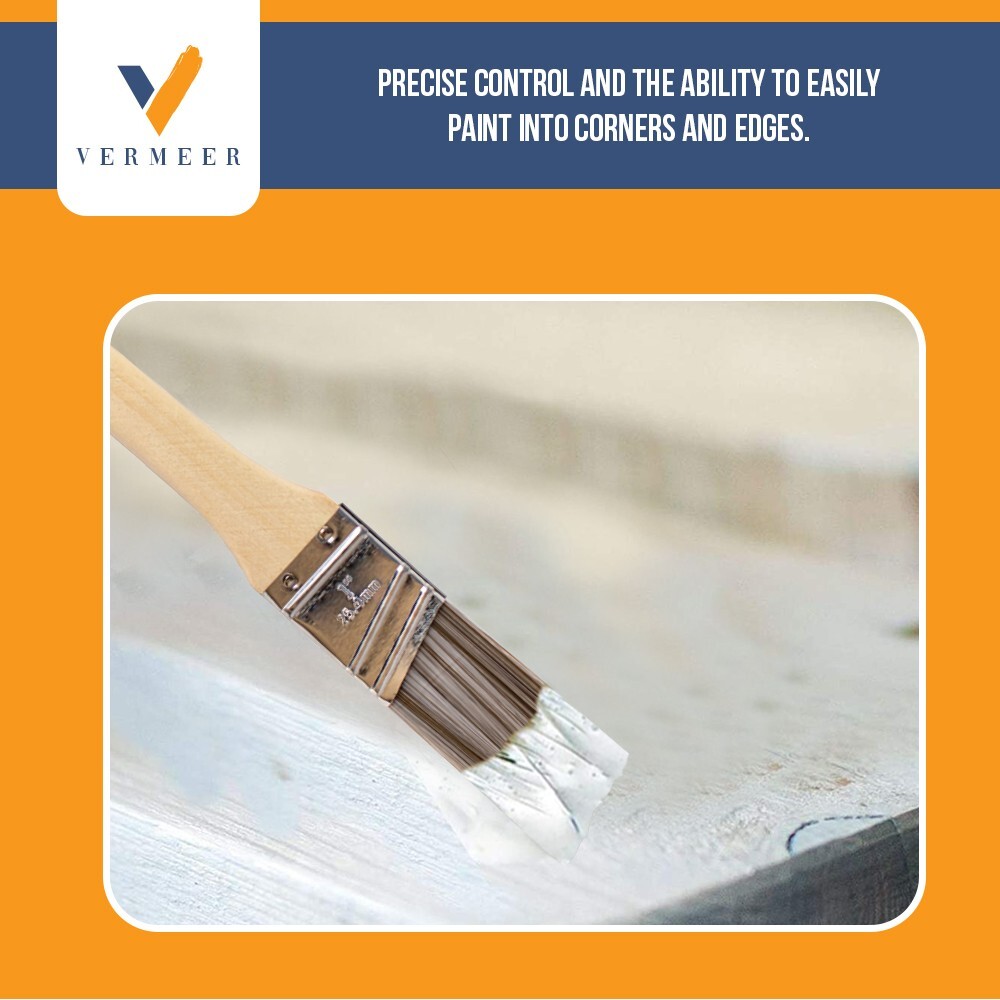 12Pack - 1" Angle Brushes for All Latex and Oil Paints & Stains