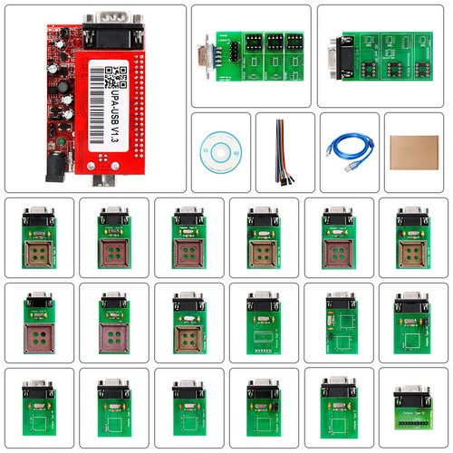 V1.3 UPA USB Programmer mit Adapter 23 in 1 ECU Scanner Diagnose Software Set