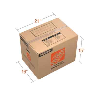 21'' L X 15'' W X 16'' D Medium Moving Box w Handles Recycled Material (10-Pack)