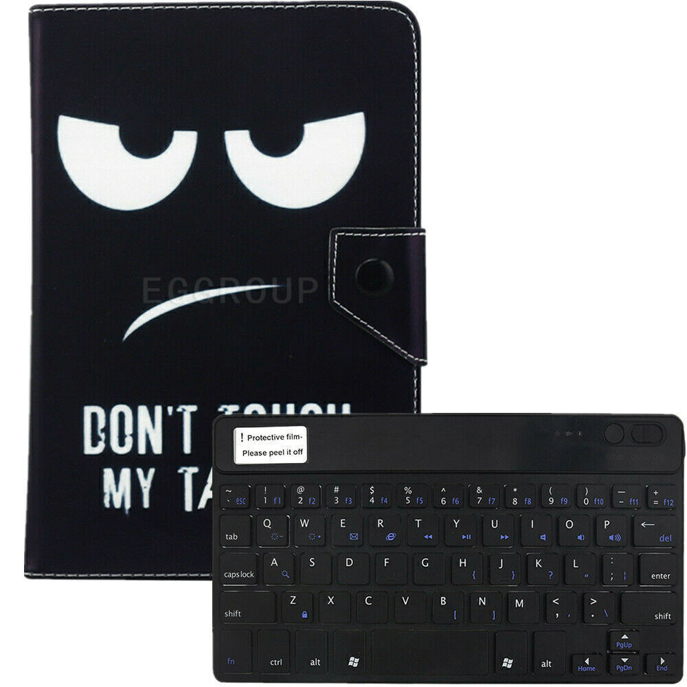 For iPad Mini 1 2 3 4 5 7.9" Tablet Pattern Case Cover with Wireless Keyboard