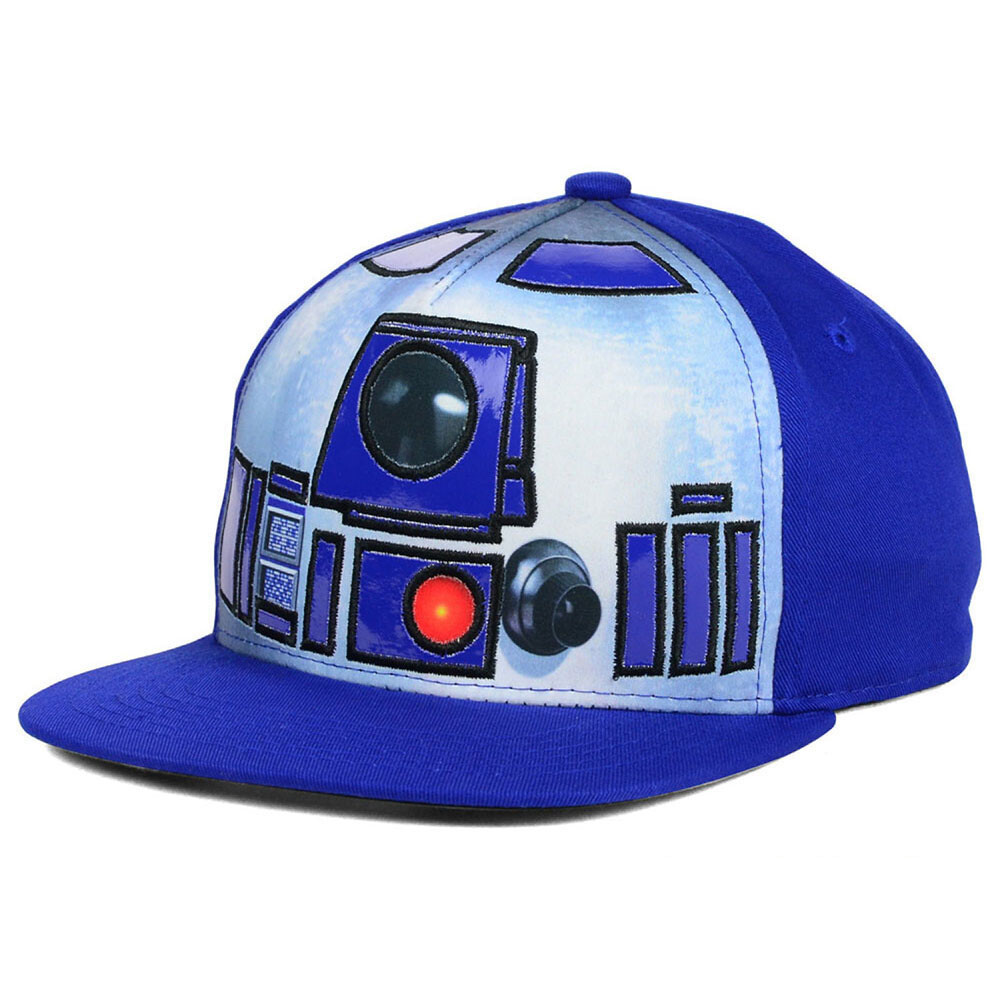 Star Wars R2 D2 Robot Movie Character Flat Snapback Kids Youth Hat Cap