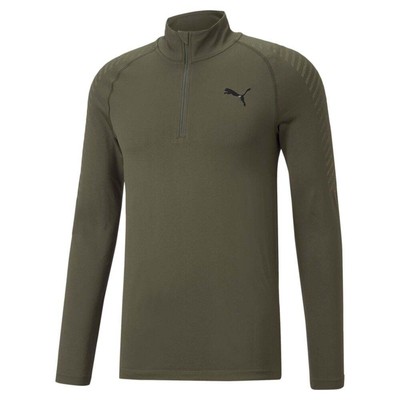 

Puma Train Formknit Бесшовная спортивная футболка с коротким рукавом HalfZip Mock Neck с длинным рукавом мужская, Зеленый, Puma Train Formknit Seamless HalfZip Mock Neck Long Sleeve Athlet