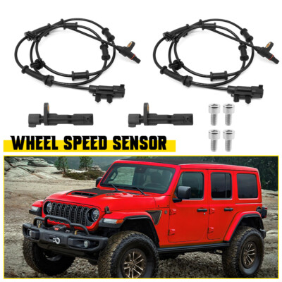 4 PCS Front Rear Left Right ABS Wheel Speed Sensor for 2007-2017 Jeep Wrangler