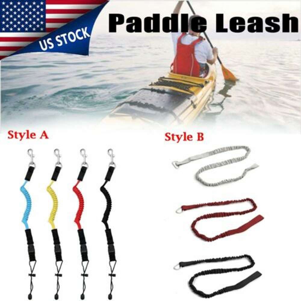 Paddle Leash Canoe Fishing Rod Holder Accessories Boat Leash W/ Carabiner
