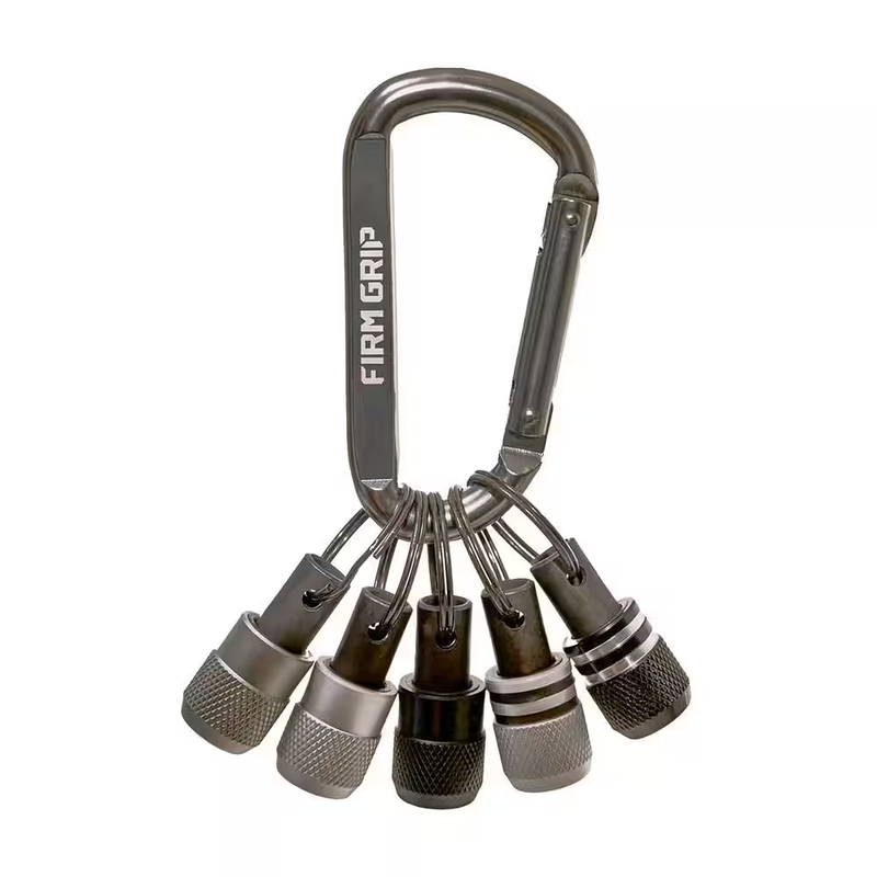 Firm Grip Driver Bit Holder Carabiner Impact Drill Bit Organizer 5 Collet Tool