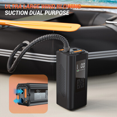 Car Jump Starter Power Bank With Tire Inflator Air Compressor Battery Booster