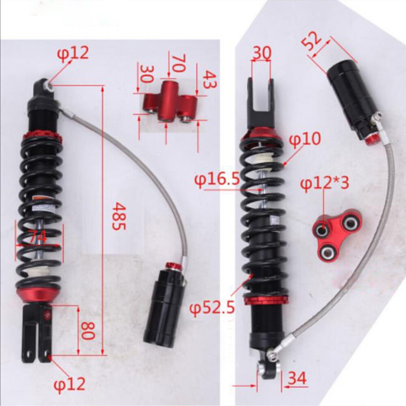 Adjustable Performance Air Rear Shocks Absorbers Suspension Yamaha YFZ 450 0413 eBay
