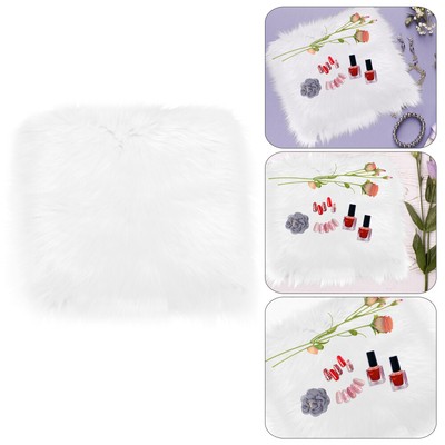  Nail Plush Pad Manicure Tools Fluffy Cushion Faux Area Rug Fur Rugs