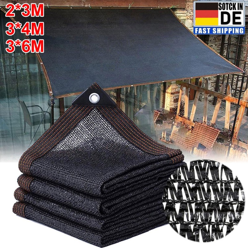 Schattiernetz Schattierungsnetz Garten Schattennetz mit Ösen 95% UV-Beständiges