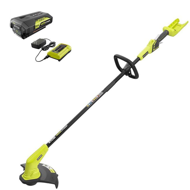 Cordless String Trimmer Edger Yard Weed Eater Wacker w/ 40-Volt Battery Charger
