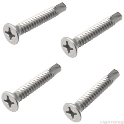 Stainless Steel Self Drill Flat Head Countersunk Screws #8 x 1/2'' Qty 25