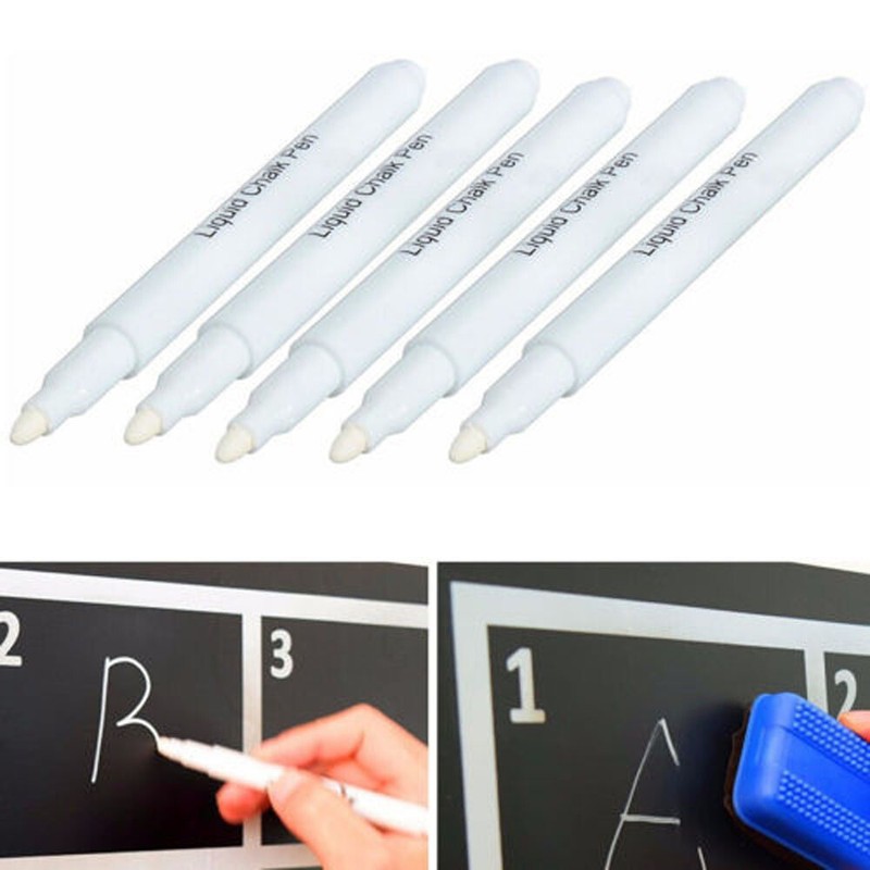 Drawing Glass Windows Blackboard White Liquid Chalk Marker Pen Chalkboard