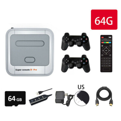 NEW 50000 Super Game Console X Pro Retro Video Games WiFi 4k HD TV 2 Controllers