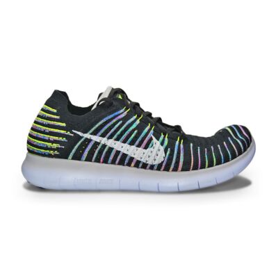 

Мужские кроссовки Nike Free Run Flyknit — 831069 003 — Black Volt Blue Lagoon RARE, Черный