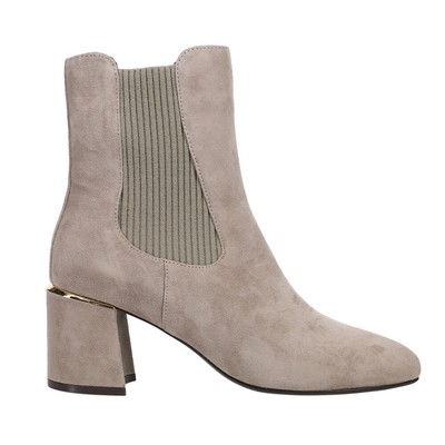 VANELi Ilias Heeled Zippered Square Toe Booties Womens Grey Casual Boots 313521-
