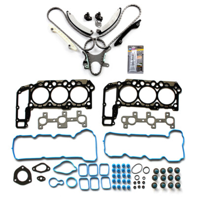 Timing Chain Kit Head Gasket Set Fits 2005-2010 Dodge Dakota Ram 1500 Jeep 3.7L