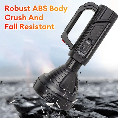 Super Bright LED Searchlight Handheld Spotlight Portable Flashlight Rechargeable