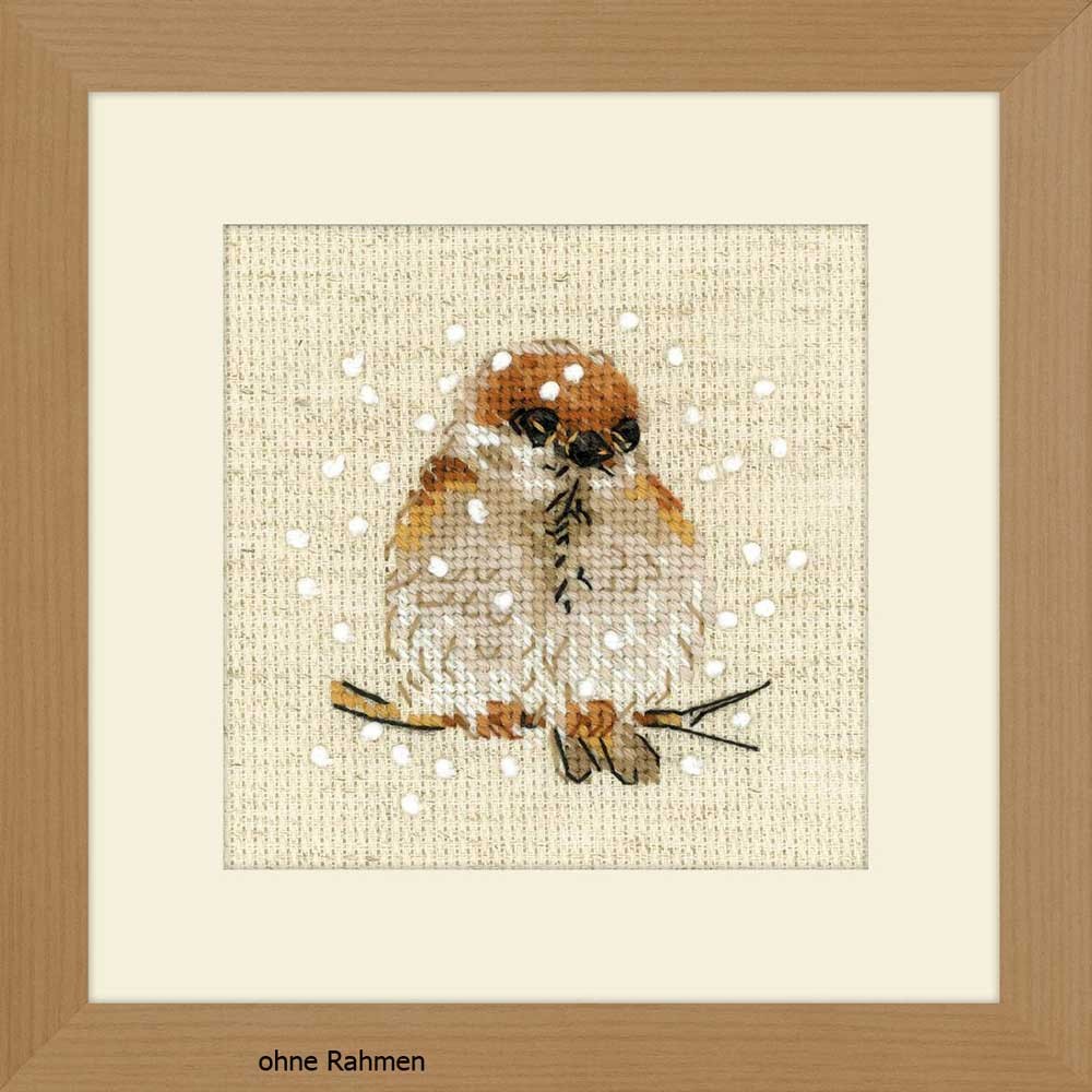 Riolis counted cross stitch Kit Sparrow, DIY