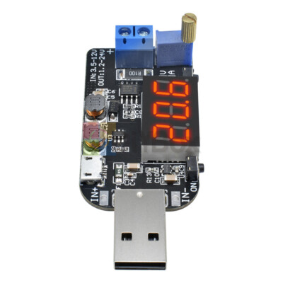 DC5V to 1.2-24V 0.5-30V micro USB/USB Step Up Down Converter Power Supply Module